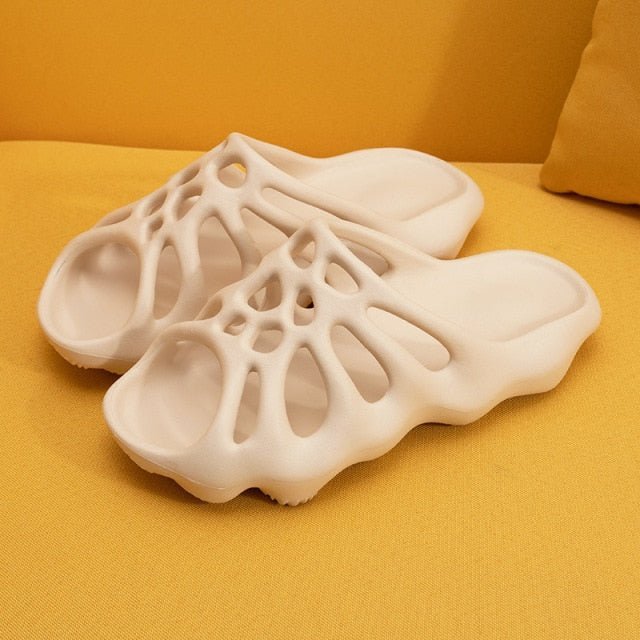 Cut-out Platform Slippers Women Men Fashion Beach Slides - TimelessGear9