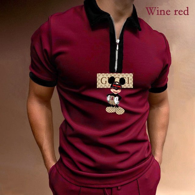 Disney Gucci Print Polo Shirts Printed Men& Loose Breathable Workout Large Size Comfortable - TimelessGear9