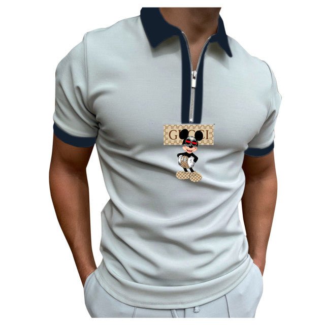 Disney Gucci Print Polo Shirts Printed Men& Loose Breathable Workout Large Size Comfortable - TimelessGear9