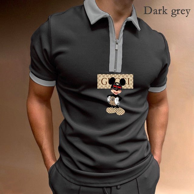 Disney Gucci Print Polo Shirts Printed Men& Loose Breathable Workout Large Size Comfortable - TimelessGear9