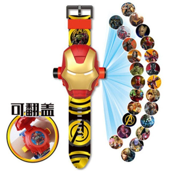 Disney SpiderMan Cartoon Child 3D Projection Watch Anime Superheroes Marvel Batman Iron Man Children Toy Digital Watches - TimelessGear9
