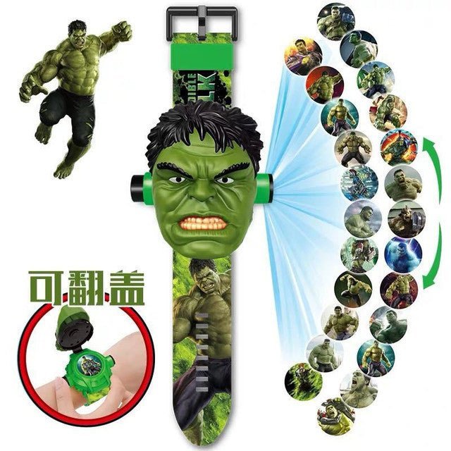 Disney SpiderMan Cartoon Child 3D Projection Watch Anime Superheroes Marvel Batman Iron Man Children Toy Digital Watches - TimelessGear9