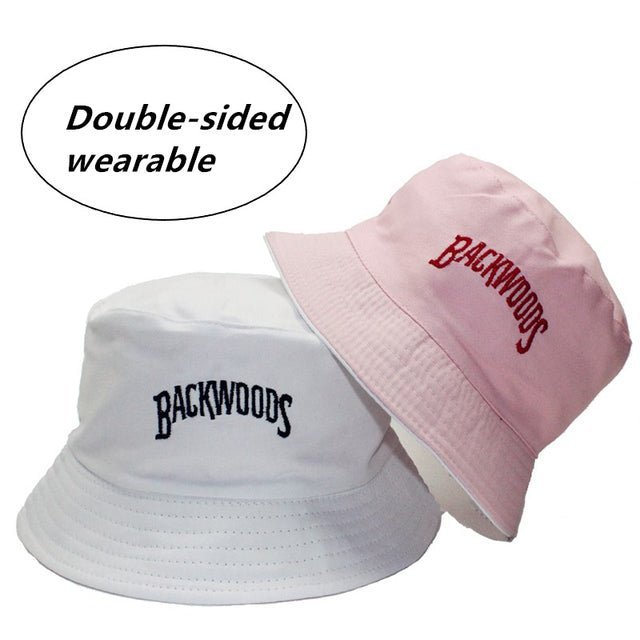 Double Sided Wear Dense Embroidery Letter Panama Bucket Hat Men Women Outdoors Street Beach Fisherman Caps - TimelessGear9