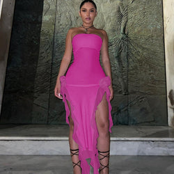 Elegant sleeveless ruffle appliques bodycon mini - TimelessGear9