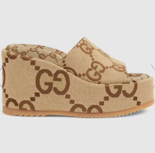Luxury Flat High Heels Sandals Flip Flops High End Gucci Brand