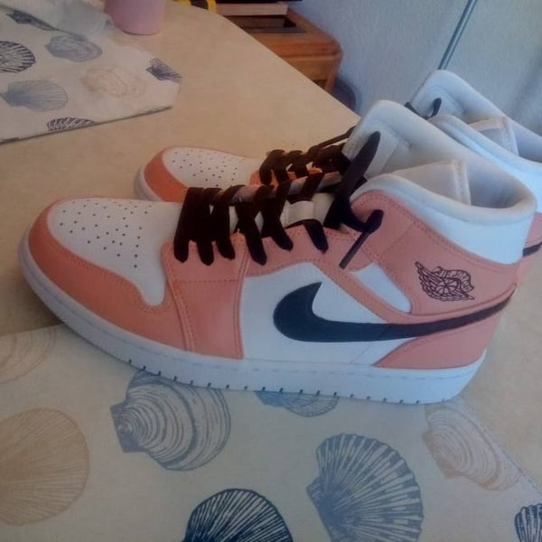 Blink once Jordan 1 Black and Pink Custom Jordan
