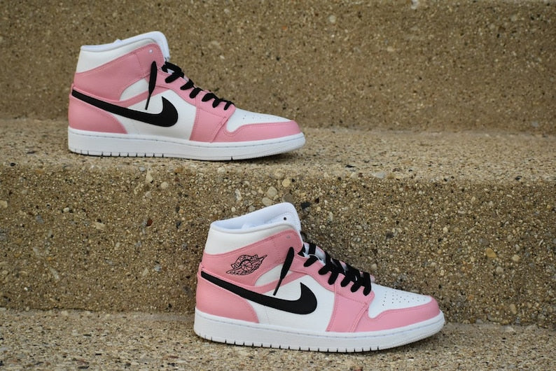 Blink once Jordan 1 Black and Pink Custom Jordan