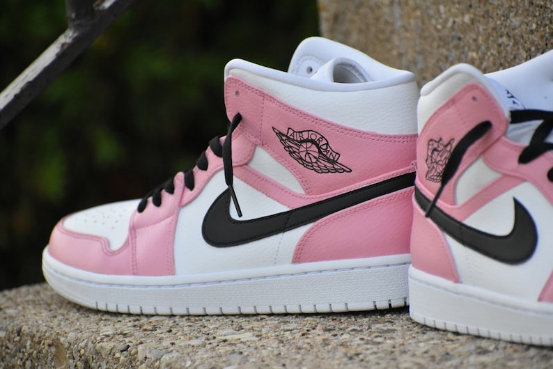 Blink once Jordan 1 Black and Pink Custom Jordan