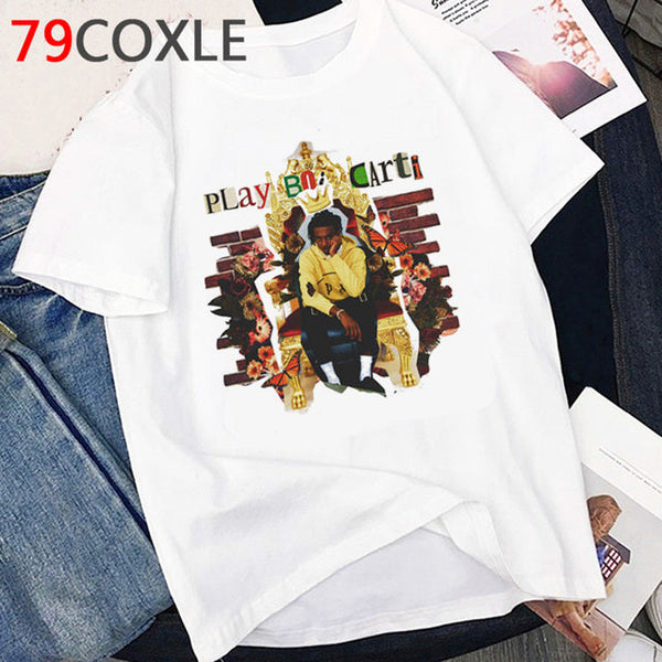 Rapper Playboi Carti T Shirt Women Hip Hop Summer Top Cartoon T-shirt Kawaii Die Lit Graphic Harajuku Oversized Tshirt Female - TimelessGear9