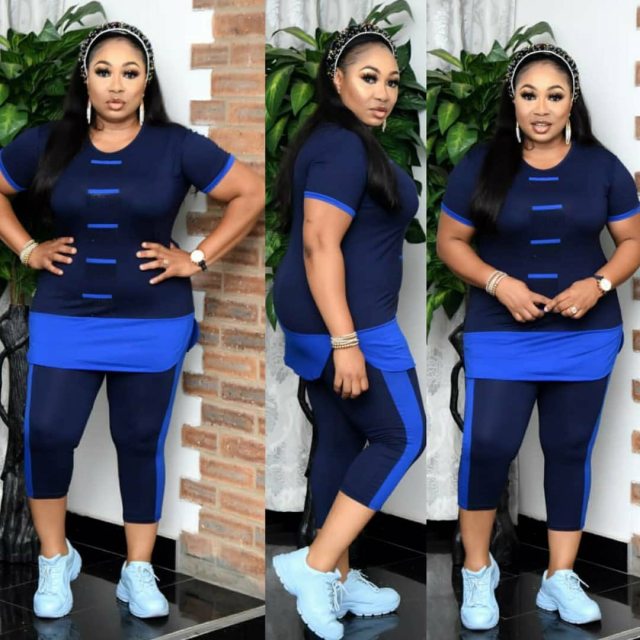 Two Piece Pant Sets Plus Size African Clothes Set Women Short Sleeve Split Top And Pants - TimelessGear9