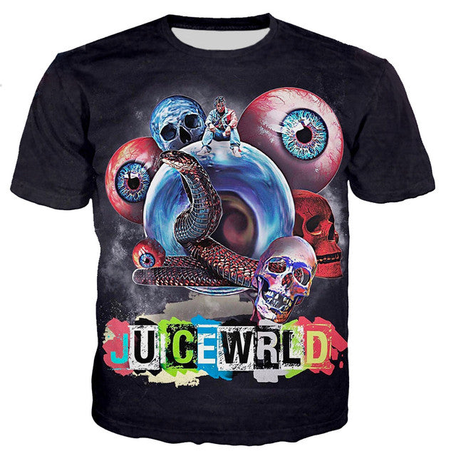 Rapper Juice Wrld T Shirts Men/women New Fashion 3D Juice Wrld Printed T-shirt Casual Harajuku Style Hip Hop Streetwear Tee Tops - TimelessGear9