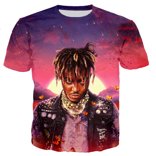 Rapper Juice Wrld T Shirts Men/women New Fashion 3D Juice Wrld Printed T-shirt Casual Harajuku Style Hip Hop Streetwear Tee Tops - TimelessGear9