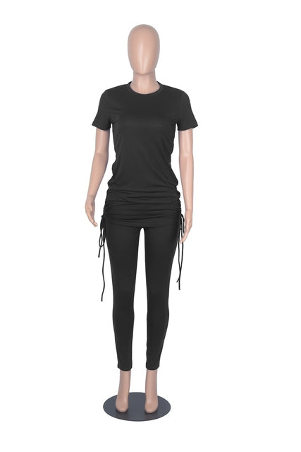 HAOYUAN  Two Piece Set for Women Sweat Suits Summer Clothes T Shirt and Sweatpants Tracksuit Lounge Wear - TimelessGear9