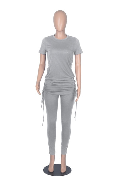HAOYUAN  Two Piece Set for Women Sweat Suits Summer Clothes T Shirt and Sweatpants Tracksuit Lounge Wear - TimelessGear9