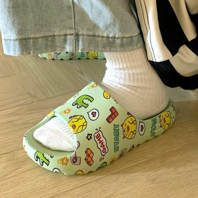 Unisex Cartoon Yezzy Summer Slippers Beach Slides Sandals Cartoon Rabbit Game Flip Flops - TimelessGear9