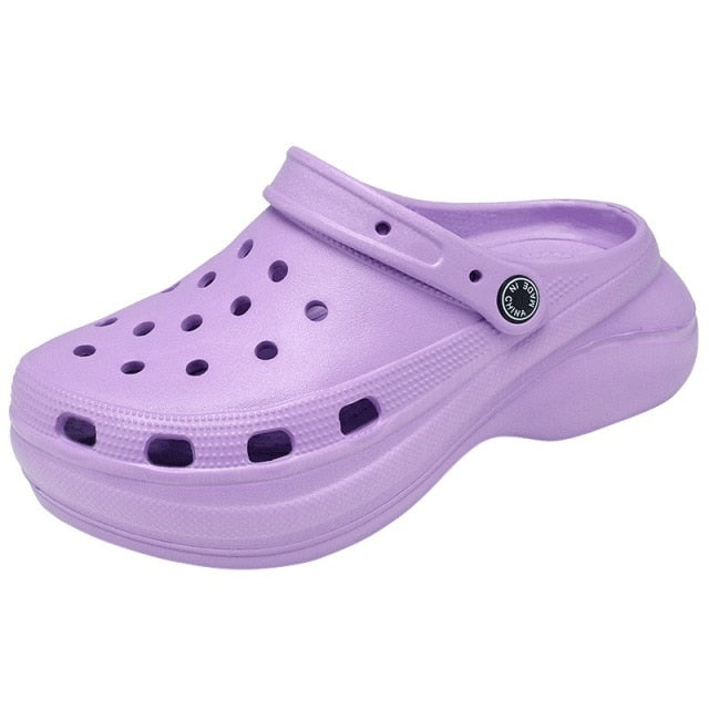 Summer Fashion Women Slippers Garden Shoes Wedges Beach Sandals Heels - TimelessGear9