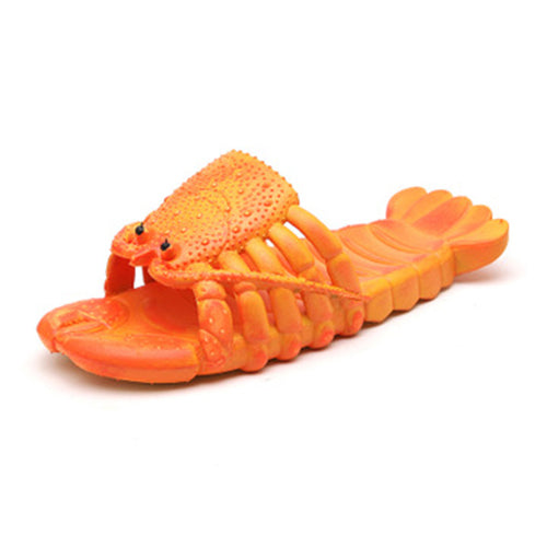 Lobster Lovers Slippers Cartoon Lobster Summer Leisure Shoes Man Women Outdoor Open Toe Slides - TimelessGear9
