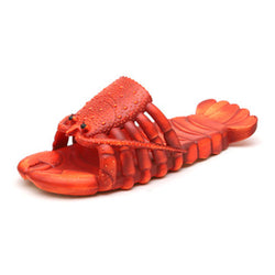 Lobster Lovers Slippers Cartoon Lobster Summer Leisure Shoes Man Women Outdoor Open Toe Slides - TimelessGear9