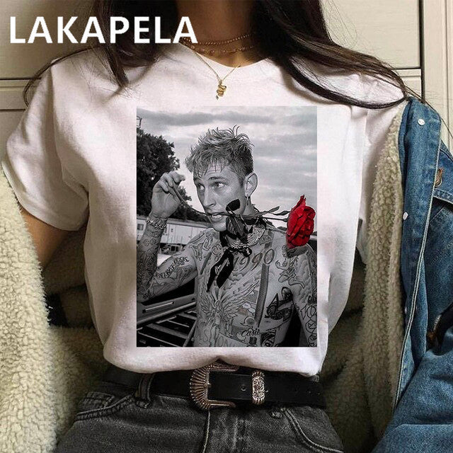 Machine Gun Kelly MGK Streetwear Harajuku t shirt Top Oversized Cotton Tee Female/Man T-Shirt Hip Hop Rapper Graphic Printed - TimelessGear9
