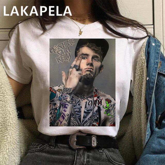 Machine Gun Kelly MGK Streetwear Harajuku t shirt Top Oversized Cotton Tee Female/Man T-Shirt Hip Hop Rapper Graphic Printed - TimelessGear9
