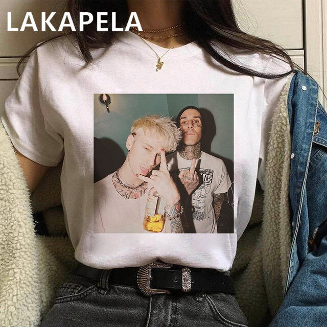 Machine Gun Kelly MGK Streetwear Harajuku t shirt Top Oversized Cotton Tee Female/Man T-Shirt Hip Hop Rapper Graphic Printed - TimelessGear9