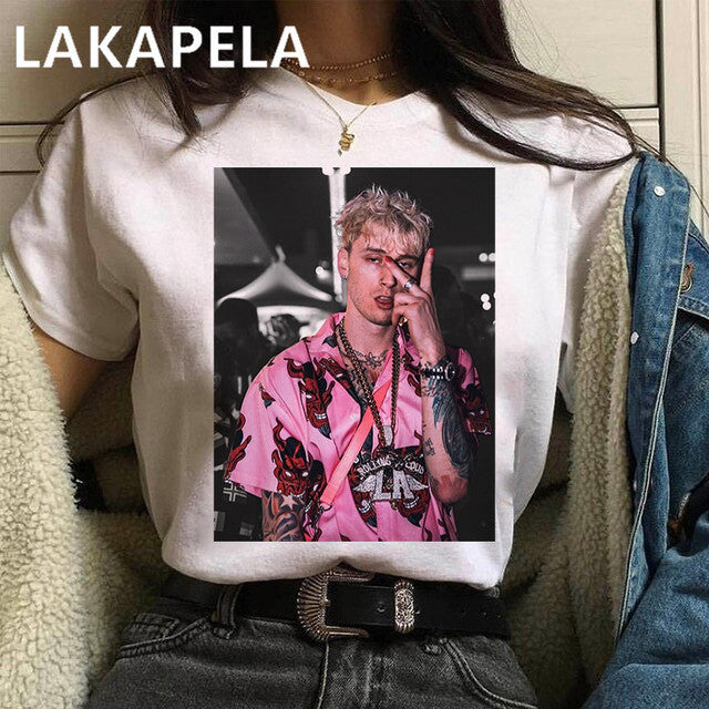 Machine Gun Kelly MGK Streetwear Harajuku t shirt Top Oversized Cotton Tee Female/Man T-Shirt Hip Hop Rapper Graphic Printed - TimelessGear9