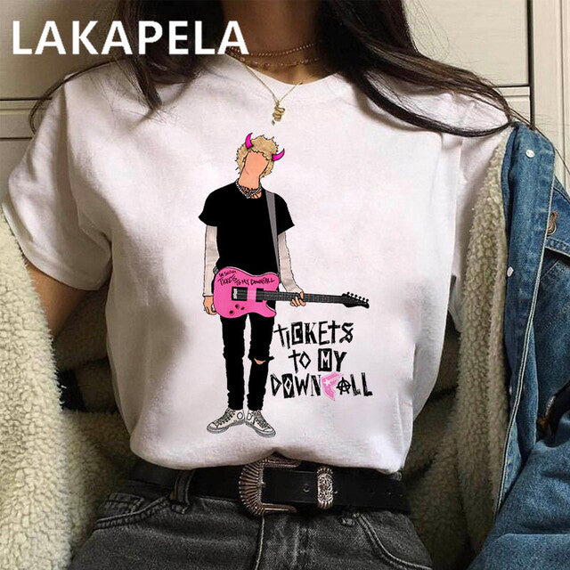 Machine Gun Kelly MGK Streetwear Harajuku t shirt Top Oversized Cotton Tee Female/Man T-Shirt Hip Hop Rapper Graphic Printed - TimelessGear9
