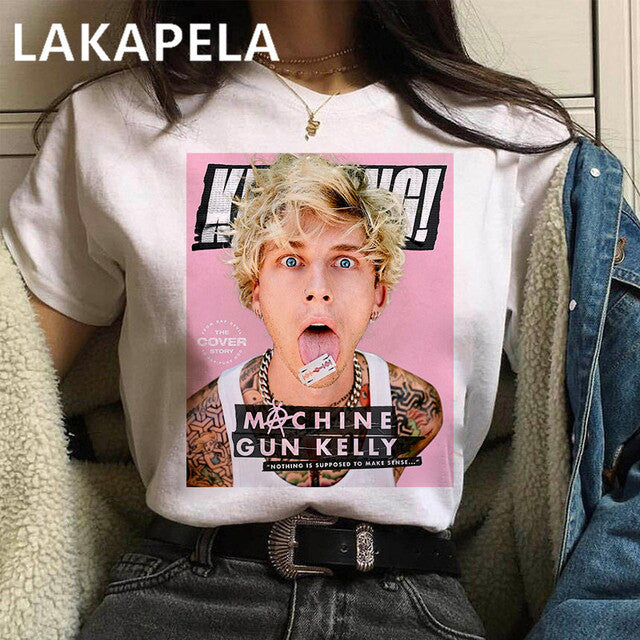 Machine Gun Kelly MGK Streetwear Harajuku t shirt Top Oversized Cotton Tee Female/Man T-Shirt Hip Hop Rapper Graphic Printed - TimelessGear9