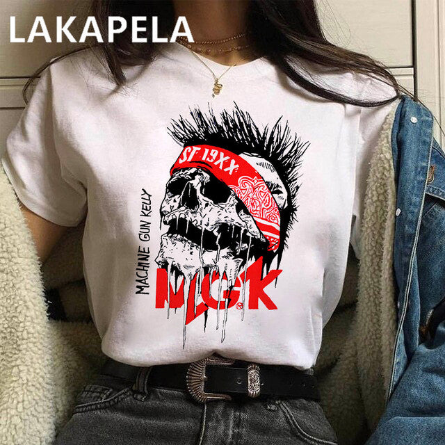 Machine Gun Kelly MGK Streetwear Harajuku t shirt Top Oversized Cotton Tee Female/Man T-Shirt Hip Hop Rapper Graphic Printed - TimelessGear9