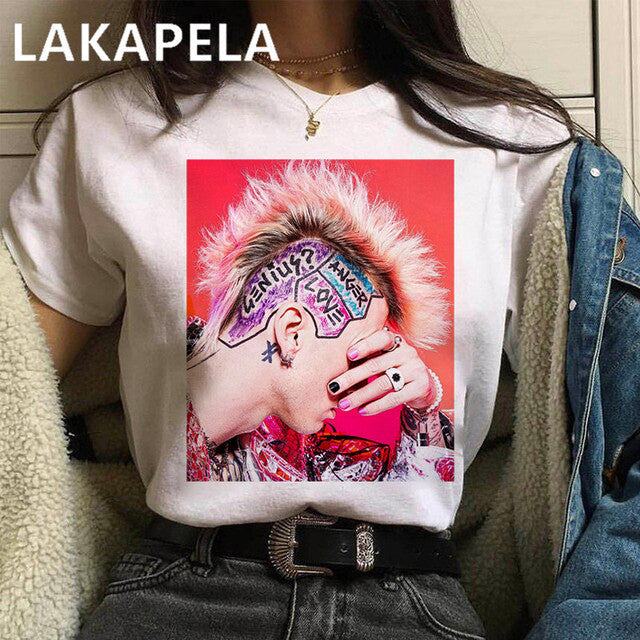 Machine Gun Kelly MGK Streetwear Harajuku t shirt Top Oversized Cotton Tee Female/Man T-Shirt Hip Hop Rapper Graphic Printed - TimelessGear9