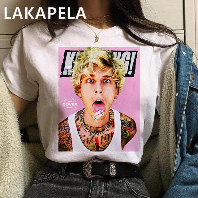 Machine Gun Kelly MGK Streetwear Harajuku t shirt Top Oversized Cotton Tee Female/Man T-Shirt Hip Hop Rapper Graphic Printed - TimelessGear9