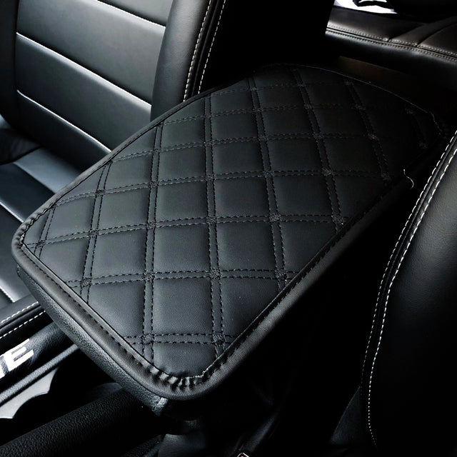 Leather Car Centre Armrest Mat Universal Interior Auto Armrests Cushion Storage Box Cover Mats Arm Rest Protector Pad - TimelessGear9