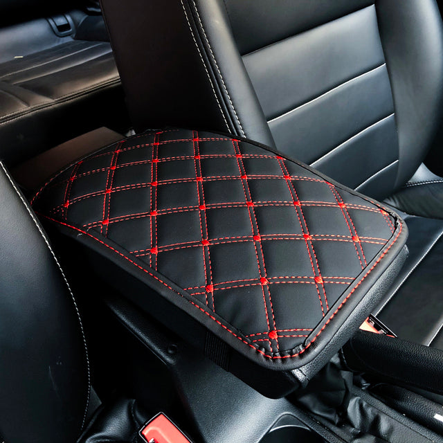Leather Car Centre Armrest Mat Universal Interior Auto Armrests Cushion Storage Box Cover Mats Arm Rest Protector Pad - TimelessGear9