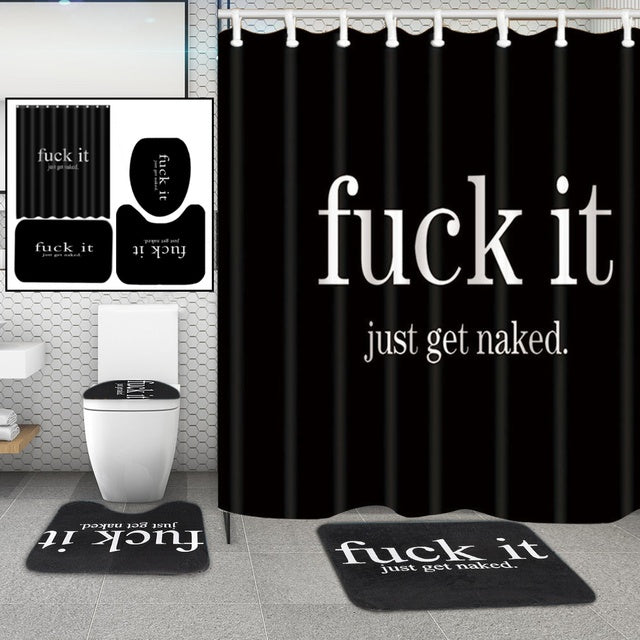 Shower Curtain Waterproof Polyester Bathroom Curtain Rugs Carpet Home Decor - TimelessGear9