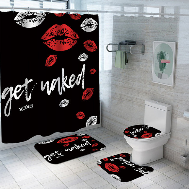 Shower Curtain Waterproof Polyester Bathroom Curtain Rugs Carpet Home Decor - TimelessGear9