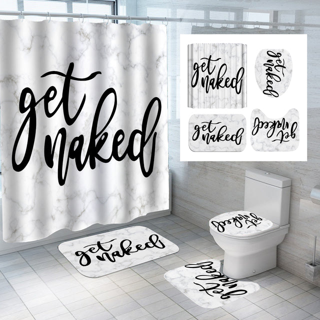 Shower Curtain Waterproof Polyester Bathroom Curtain Rugs Carpet Home Decor - TimelessGear9