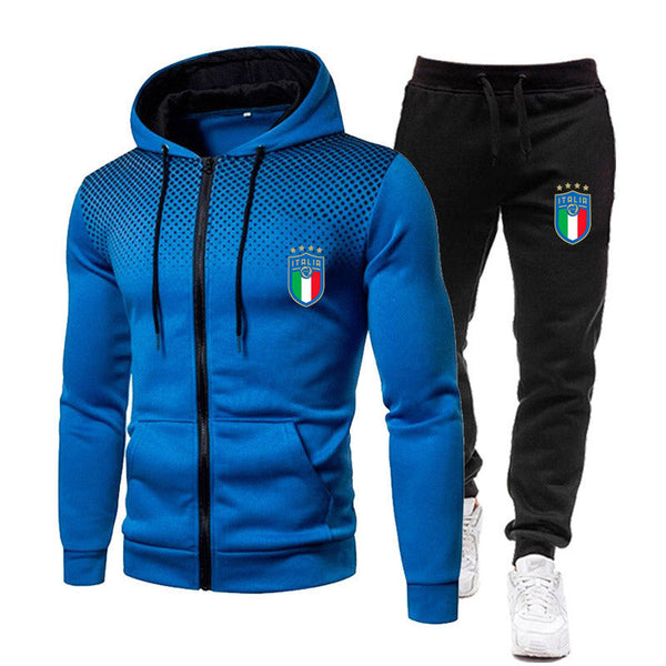 Tracksuit Sets For Men Women Italy National Team Jersey 2 Pieces Sets Man Sportwear Fleece - TimelessGear9