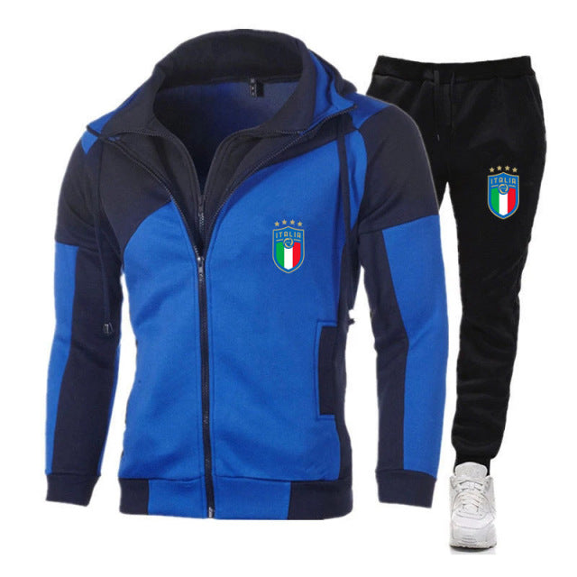 Tracksuit Sets For Men Women Italy National Team Jersey 2 Pieces Sets Man Sportwear Fleece - TimelessGear9
