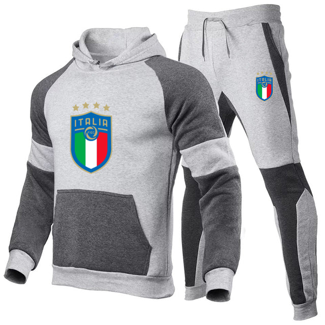 Tracksuit Sets For Men Women Italy National Team Jersey 2 Pieces Sets Man Sportwear Fleece - TimelessGear9