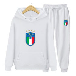 Tracksuit Sets For Men Women Italy National Team Jersey 2 Pieces Sets Man Sportwear Fleece - TimelessGear9