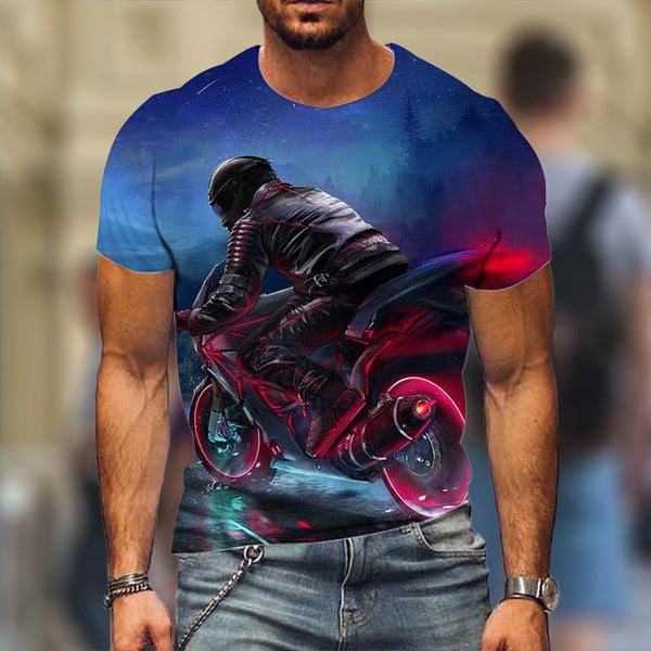 T-Shirts Locomotive 3D T-Shirts Summer Casual Short Sleeve Hot Selling Fashion Tops High Street Wear - TimelessGear9