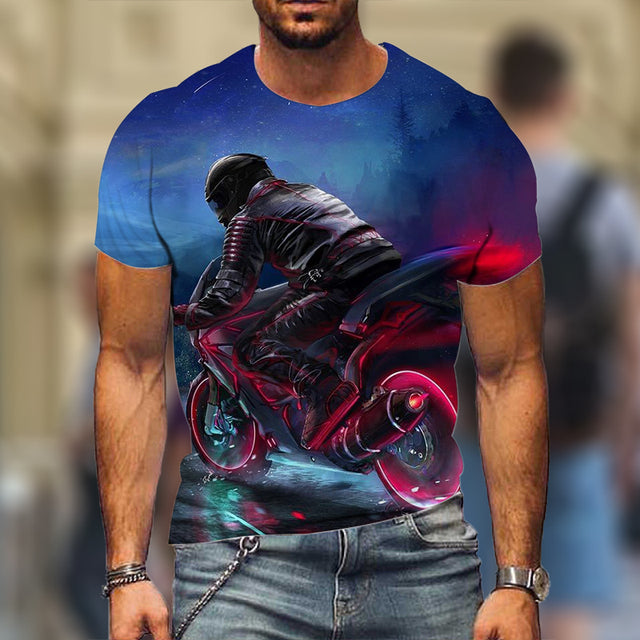 T-Shirts Locomotive 3D T-Shirts Summer Casual Short Sleeve Hot Selling Fashion Tops High Street Wear - TimelessGear9