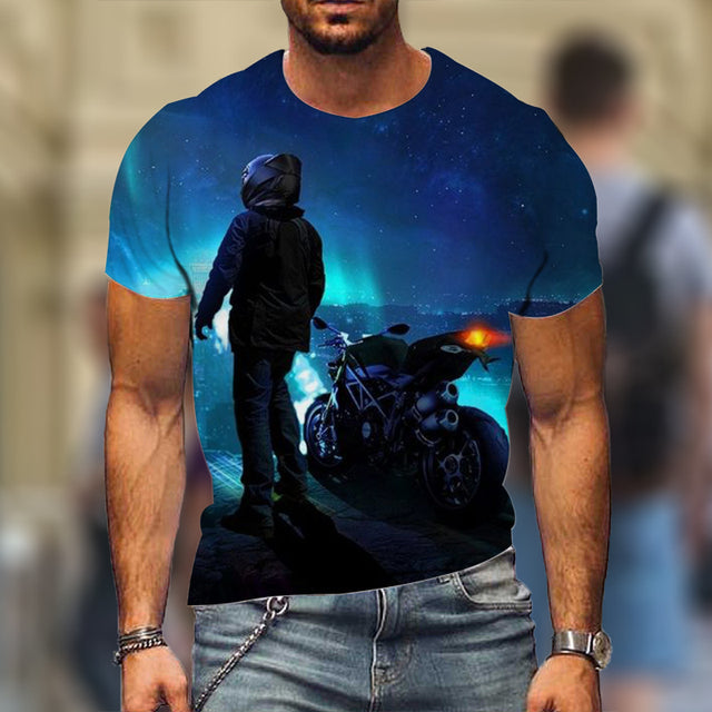 T-Shirts Locomotive 3D T-Shirts Summer Casual Short Sleeve Hot Selling Fashion Tops High Street Wear - TimelessGear9