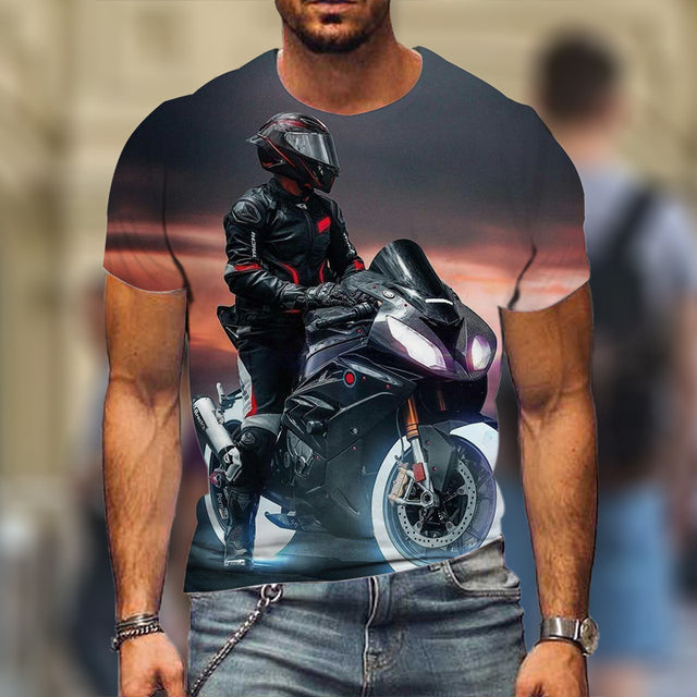 T-Shirts Locomotive 3D T-Shirts Summer Casual Short Sleeve Hot Selling Fashion Tops High Street Wear - TimelessGear9