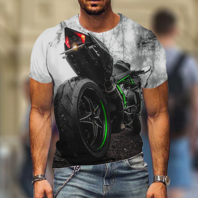 T-Shirts Locomotive 3D T-Shirts Summer Casual Short Sleeve Hot Selling Fashion Tops High Street Wear - TimelessGear9