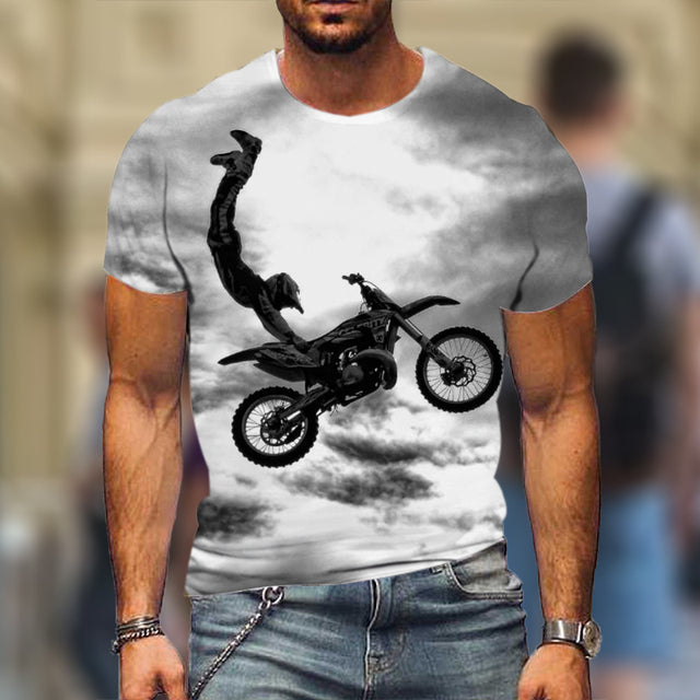 T-Shirts Locomotive 3D T-Shirts Summer Casual Short Sleeve Hot Selling Fashion Tops High Street Wear - TimelessGear9