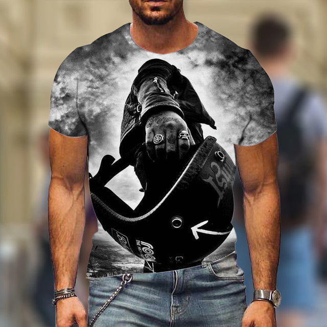 T-Shirts Locomotive 3D T-Shirts Summer Casual Short Sleeve Hot Selling Fashion Tops High Street Wear - TimelessGear9