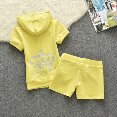 Juicy Apple 2 Piece Set Velvet zip Summer Letter printing tracksuit Women Clothing 2022 - TimelessGear9