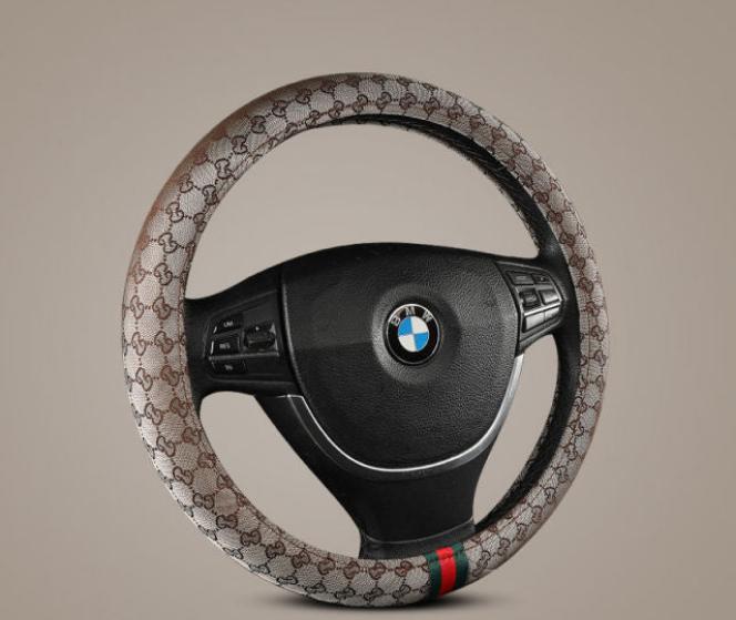Gucci Steering Wheel Cover Non-Slip Car Steering Wheel Cover - TimelessGear9
