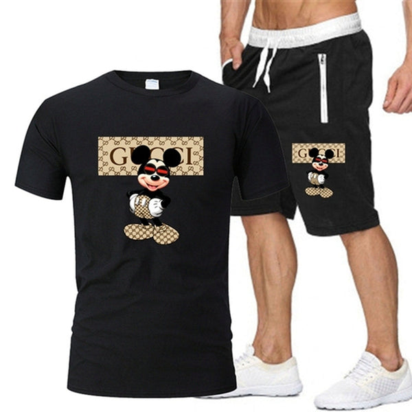 Summer T-Shirt Pants Set Casual Disney Fitness Jogger Pants T-Shirt Hip Hop Fashion - TimelessGear9